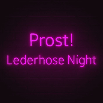 Prost! Lederhose Night LED-Neonschild für Bar Party