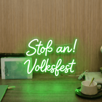 Stoß an! Volksfest LED-Neonschild für Volksfest Bar