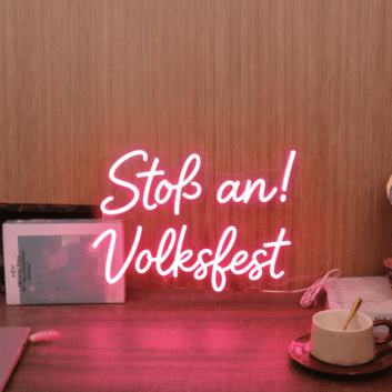 Stoß an! Volksfest LED-Neonschild für Volksfest Bar