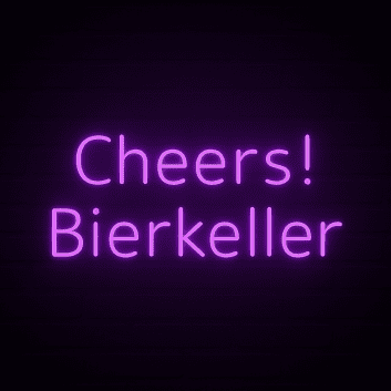 Cheers! Bierkeller LED-Neonschild für Bar und Pub