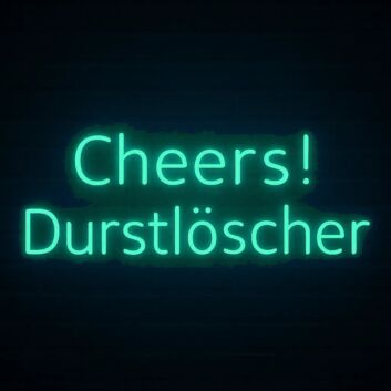 Cheers! Durstlöscher LED-Neonschild für Bar und Wohnzimmer