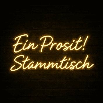 Ein Prosit! Stammtisch LED-Neonschild für Bar und Restaurant