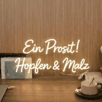 Ein Prosit! Hopfen & Malz LED-Neonschild für Bar Brauerei