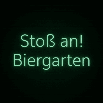 Stoß an! Biergarten LED-Neonschild für Biergarten Bar