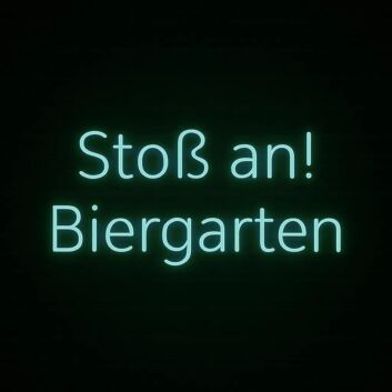 Stoß an! Biergarten LED-Neonschild für Biergarten Bar