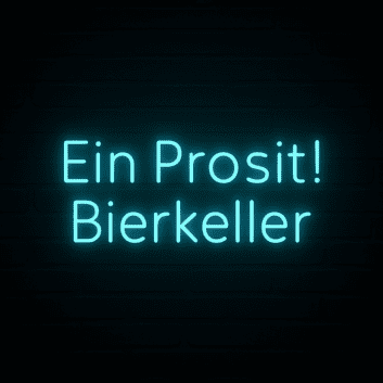 Ein Prosit! Bierkeller LED-Neonschild für Bar und Bierkeller