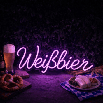 Weißbier LED-Neonschild für Bar und Biergarten