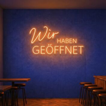 Wir haben geöffnet LED-Neonschild für Café Bar