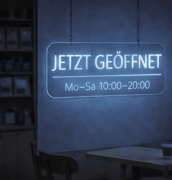 JETZT GEÖFFNET LED-Neonschild für Café Laden