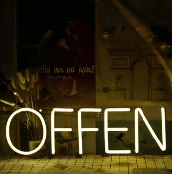 OFFEN LED-Neonschild für Geschäfte und Schaufenster