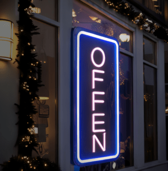OFFEN LED-Neonschild für Geschäft und Restaurant