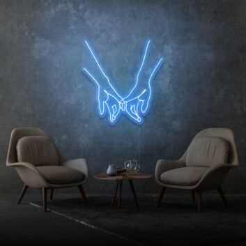 zwei haltende Hände LED-Neonschild Wohnzimmer Schlafzimmer