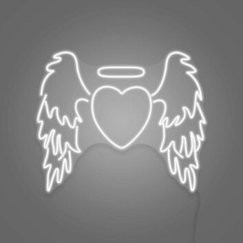Engelsflügel Herz Neon LED Neonschild