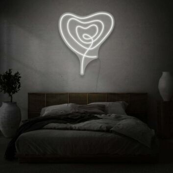 Herzform LED-Neonschild Schlafzimmer