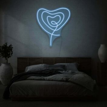 Herzform LED-Neonschild Schlafzimmer
