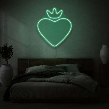 Herz mit Krone LED-Neonschild Schlafzimmer Wohnzimmer