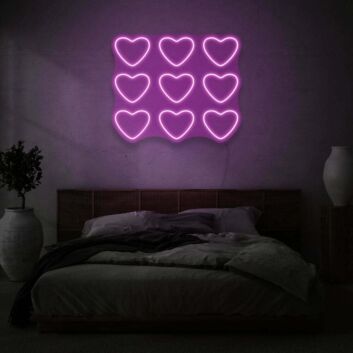 Herzsymbole LED-Neonschild für Schlafzimmer oder Wohnzimmer