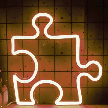 Puzzle Stück LED-Neonschild Wohnzimmer Kinderzimmer