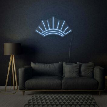 Fächerform LED-Neonschild für Wohnzimmer Schlafzimmer