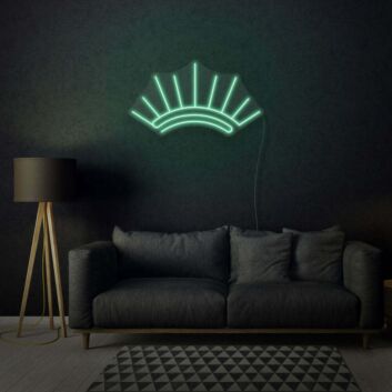 Fächerform LED-Neonschild für Wohnzimmer Schlafzimmer