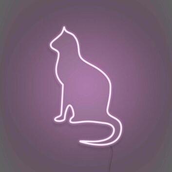 sitzende Katze LED-Neonschild für Schlafzimmer Wohnzimmer