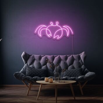Krabbe LED-Neonschild für Wohnzimmer oder Bar