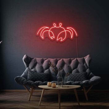 Krabbe LED-Neonschild für Wohnzimmer oder Bar
