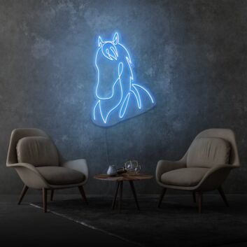 Pferdekopf LED-Neonschild für Wohnzimmer Büro