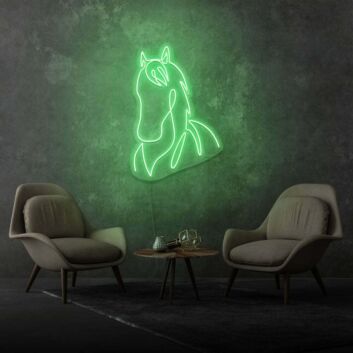 Pferdekopf LED-Neonschild für Wohnzimmer Büro