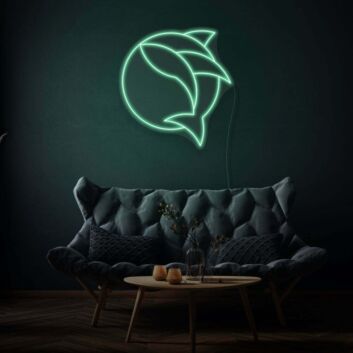 springender Delfin LED-Neonschild Wohnzimmer Lounge