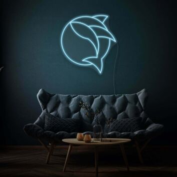 springender Delfin LED-Neonschild Wohnzimmer Lounge