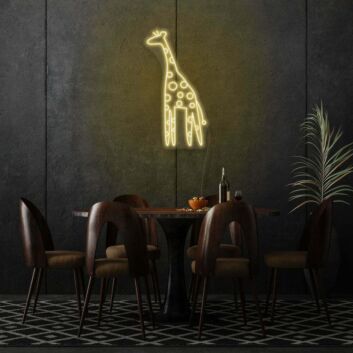 Giraffe LED-Neonschild für Wohnzimmer oder Café