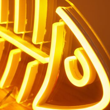 Fischgräte LED-Neonschild für Wohnzimmer und Gaming