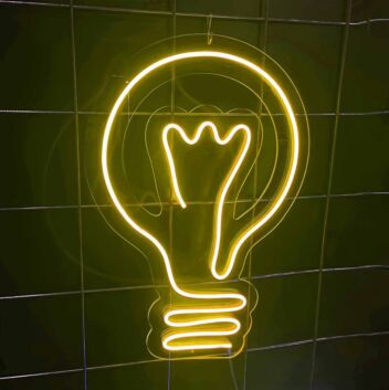 Glühbirne LED-Neonschild Wohnzimmer Büro