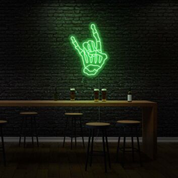 Handzeichen Rock LED-Neonschild für Bar Club
