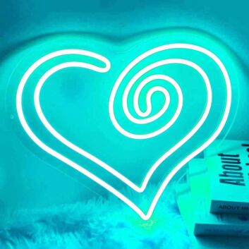 Herz mit Spiralform LED-Neonschild Wohnzimmer Schlafzimmer