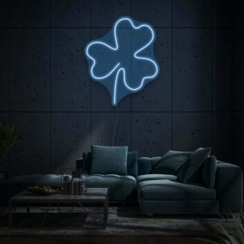 Vierblättriges Kleeblatt LED-Neonschild Wohnzimmer Lounge