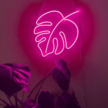 Monstera Blatt LED-Neonschild Wohnzimmer Cafe