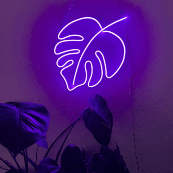 Monstera Blatt LED-Neonschild Wohnzimmer Cafe