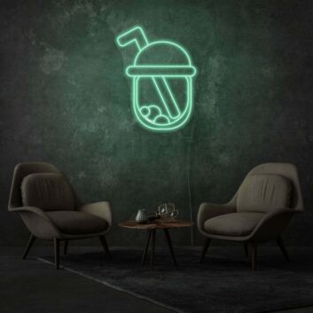 Bubble Tea Becher LED-Neonschild für Café und Wohnzimmer