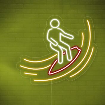 Surfer auf Welle LED-Neonschild Bar Wohnzimmer