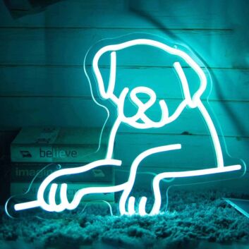 Hundekontur LED-Neonschild Wohnzimmer Kinderzimmer