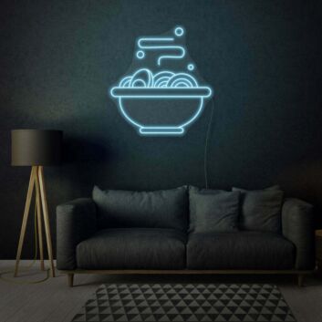 Schüssel mit Nudeln LED-Neonschild für Restaurant oder Küche