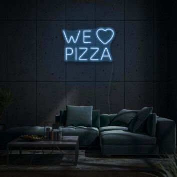 WE ♥ PIZZA LED-Neonschild für Wohnzimmer und Restaurant