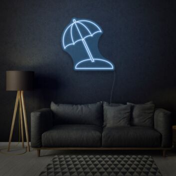 Strandsonnenschirm LED-Neonschild Wohnzimmer Bar