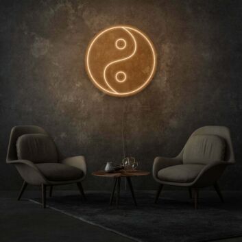 Yin-Yang-Symbol LED-Neonschild Wohnzimmer Meditationsraum
