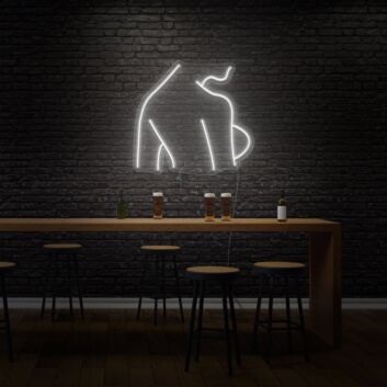 Abstrakte Darstellung eines weiblichen Körpers LED-Neonschild Wohnzimmer Studio