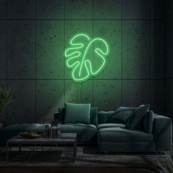 Monstera Blatt LED-Neonschild Wohnzimmer Büro