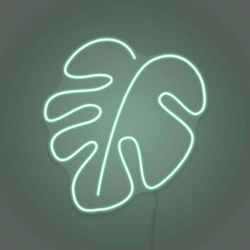 Monstera Blatt LED-Neonschild Wohnzimmer Büro