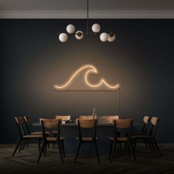 Meereswelle LED-Neonschild Wohnzimmer Büro